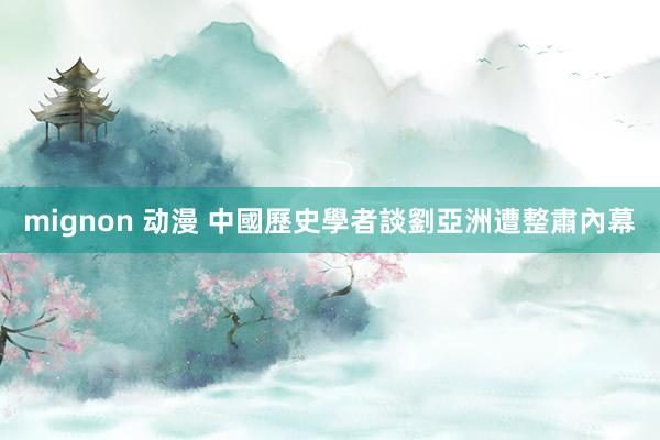 mignon 动漫 中國歷史學者談劉亞洲遭整肅內幕