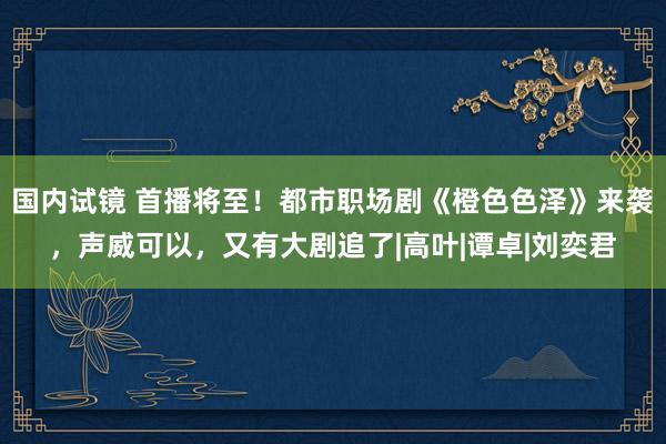 国内试镜 首播将至！都市职场剧《橙色色泽》来袭，声威可以，又有大剧追了|高叶|谭卓|刘奕君