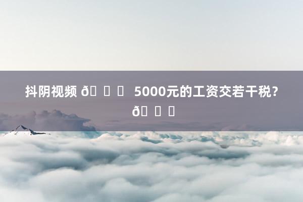 抖阴视频 🎉 5000元的工资交若干税？ 📊