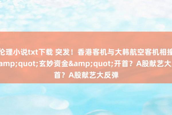 伦理小说txt下载 突发！香港客机与大韩航空客机相撞！&quot;玄妙资金&quot;开首？A股献艺大反弹