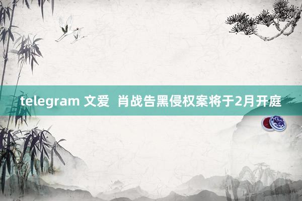 telegram 文爱  肖战告黑侵权案将于2月开庭